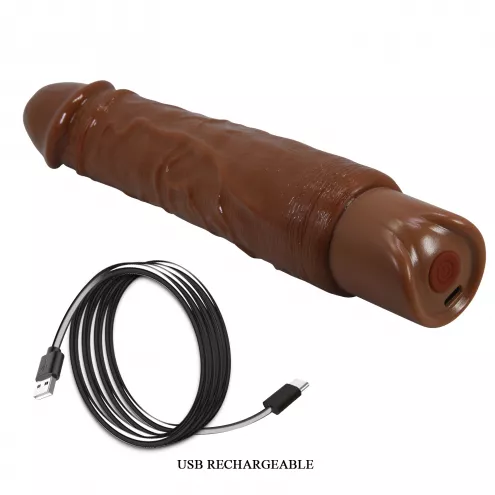 Реалістичний вібратор - Pretty Love Rufus Realistic Vibrating Dildo Brown
