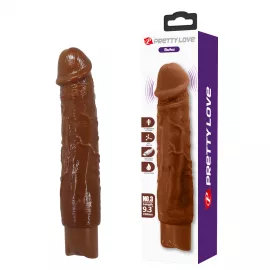 Реалистичный вибратор - Pretty Love Rufus Realistic Vibrating Dildo Brown - 1