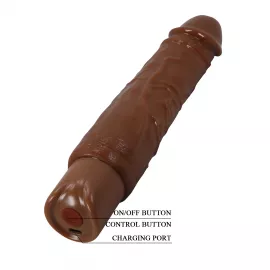 Реалистичный вибратор - Pretty Love Rufus Realistic Vibrating Dildo Brown - 6