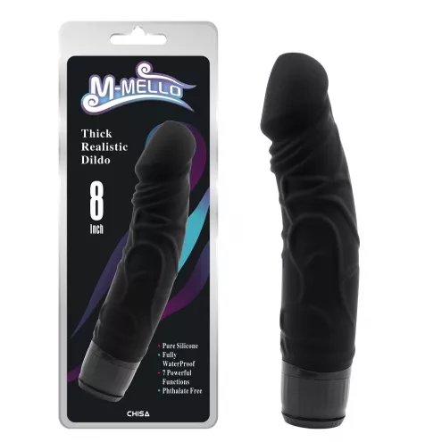Вибратор - M-Mello Thick Realistic Dildo 8 Black