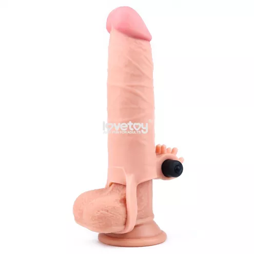 Вібронасадка на член Pleasure X-Tender Vibrating Penis Sleeve Brown #1