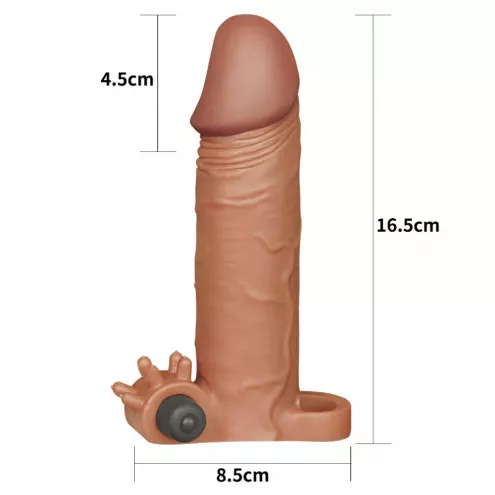 Насадка на член с вибрацией Pleasure X-Tender Vibrating Penis Sleeve Brown