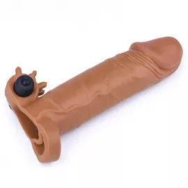 Насадка на член с вибрацией Pleasure X-Tender Vibrating Penis Sleeve Brown - 2