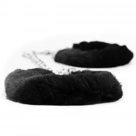 Наручники черные LUFFY LEG CUFFS - 2