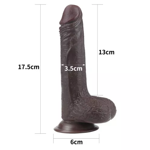 Фалоімітатор 7 Sliding Skin Dual Layer Dong – Black