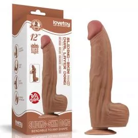 Фалоімітатор 12 King Sized Sliding Skin Dual Layer Dong - 1