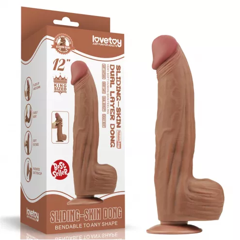 Фалоімітатор 12 King Sized Sliding Skin Dual Layer Dong