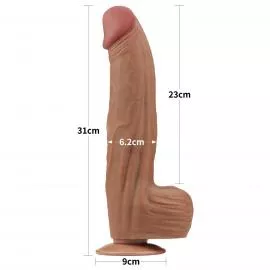 Фалоімітатор 12 King Sized Sliding Skin Dual Layer Dong - 6