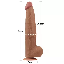Фалоімітатор 13.5 King Sized Sliding Skin Dual Layer Dong - 4