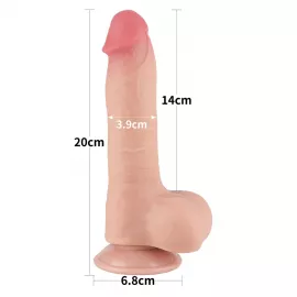 Фалоімітатор 8 Sliding Skin Dual Layer Dong Flesh - 4