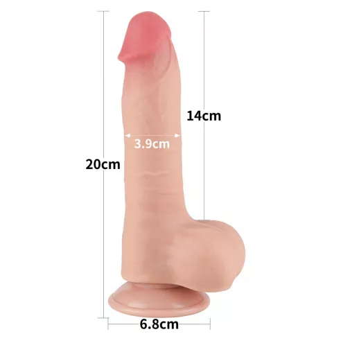Фаллоимитатор 8 Sliding Skin Dual Layer Dong Flesh