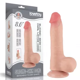 Фалоімітатор 8 Sliding Skin Dual Layer Dong Flesh - 1