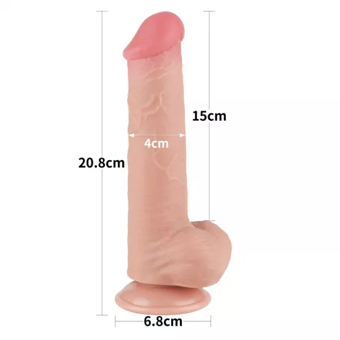 Фалоімітатор 8 Sliding Skin Dual Layer Dong Flesh