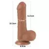 Фаллоимитатор Sliding-Skin Dual Layer Dong 7 с закрытой головкой, светло-коричневый