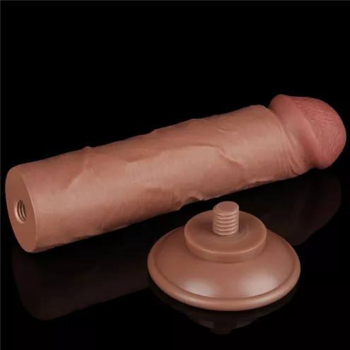 Фалоімітатор 8 SLIDING SKIN DUAL LAYER DONG BROWN