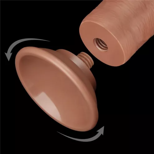 Фалоімітатор 8 SLIDING SKIN DUAL LAYER DONG BROWN