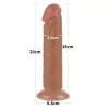 Фалоімітатор 8 SLIDING SKIN DUAL LAYER DONG BROWN