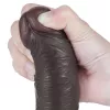 Фаллоимитатор Sliding-Skin Dual Layer Dong 8 без мошонки, коричневый