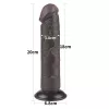 Фаллоимитатор Sliding-Skin Dual Layer Dong 8 без мошонки, коричневый