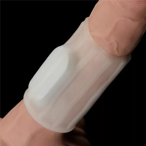 Насадка на пеніс Vibrating Ridge Knights Ring (White)