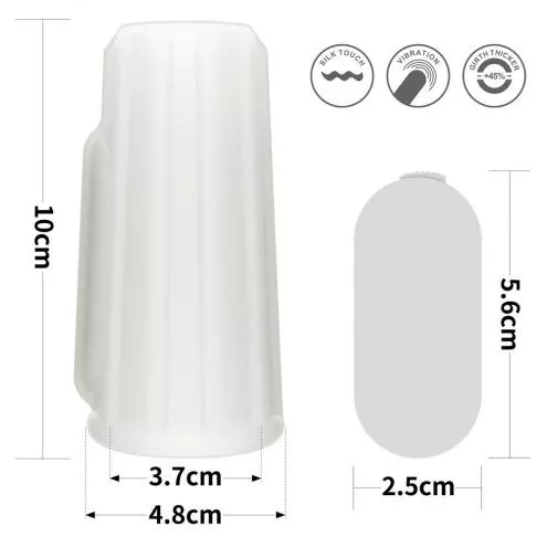 Насадка на пеніс Vibrating Ridge Knights Ring (White)