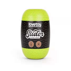Двойной мастурбатор вагина анус SLIDER DOUBLE-ENDED Brown - 1