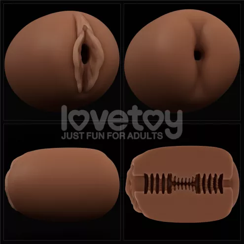 Двойной мастурбатор вагина анус SLIDER DOUBLE-ENDED Brown