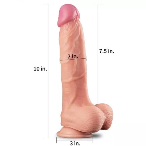 Фалоімітатор 10'' Dual layered Platinum Silicone Cock