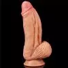 Фалоімітатор значного розміру 10'' Dual layered Platinum Silicone Cock – Flesh