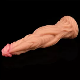 Фалоімітатор значного розміру 9.5 Dual layered Platinum Silicone Cock – Flesh - 5