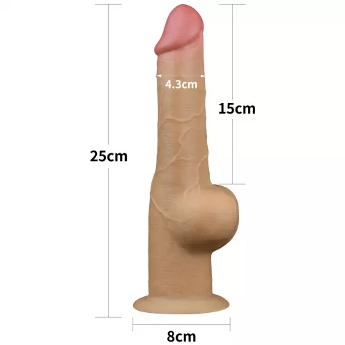 Реалістичний силіконовий фалоімітатор 9.5'' DUAL LAYERED
