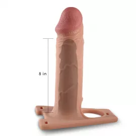 Порожнистий страпон Unisex Hollow Strap-On Rodeo Big, 22 см, тілесний - 7