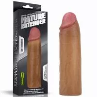 Насадка на пенис Revolutionary Silicone Nature Extender 1.5, коричневая