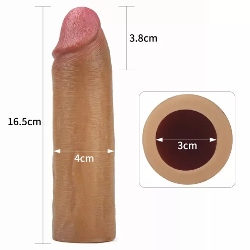 Насадка на пеніс Revolutionary Silicone Nature Extender 1.5, коричнева