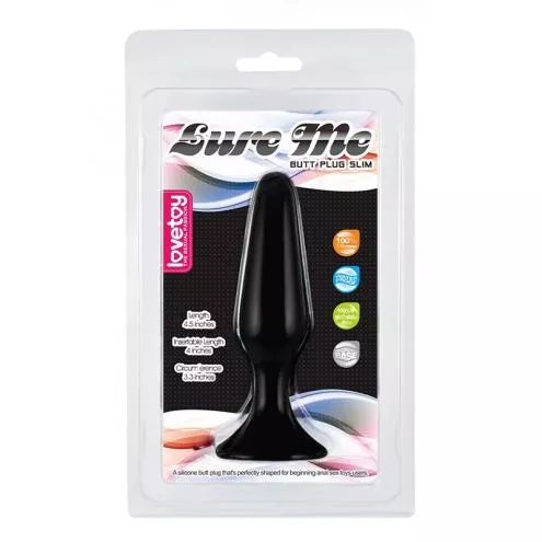 Анальна пробка LoveToy Small Anal Plug, силіконова, чорна