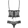 Боді Obsessive Alluria (Чорний, L/XL)
