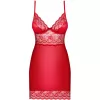 Комплект Obsessive Lovica chemise (Червоний, S/M)