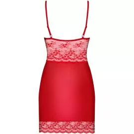 Комплект Obsessive Lovica chemise (Червоний, XXL) - 4