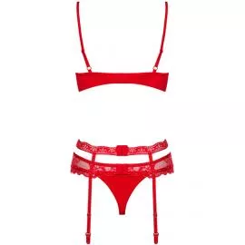 Комплект Obsessive Heartina set (Красный, S/M) - 4