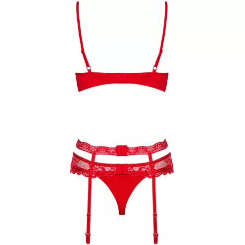 Комплект Obsessive Heartina set (Червоний, S/M)
