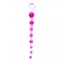 Анальная цепочка Jelly Anal 10 Beads Pink
