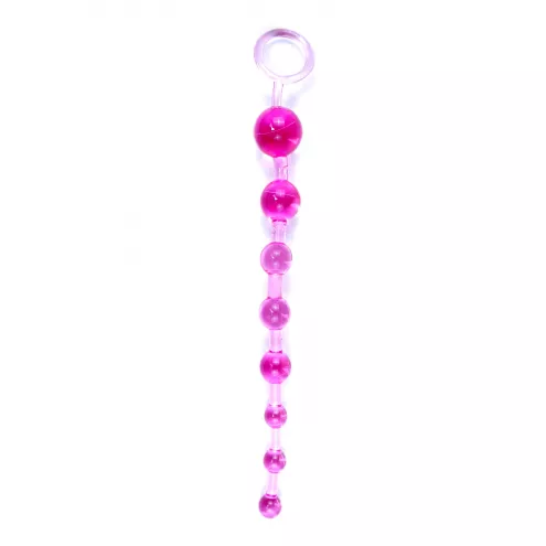 Анальная цепочка Jelly Anal 10 Beads Pink
