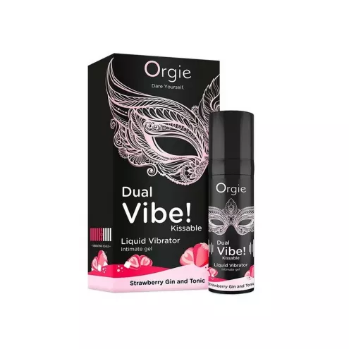 Збуджуючий гель вібратор ORGIE DUAL VIBE! - KISSABLE Strawberry Gin And Tonic 15ML