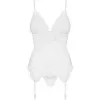 Комплект Obsessive 810-COR-2 corset (Білий, L/XL)
