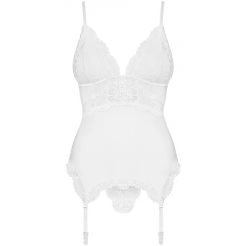 Комплект Obsessive 810-COR-2 corset (Білий, L/XL)