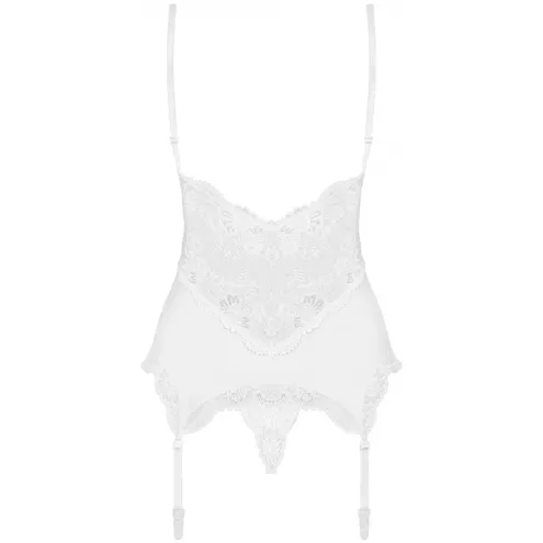 Комплект Obsessive 810-COR-2 corset (Білий, L/XL)