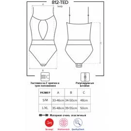 Боди Obsessive 812-TED-1 (Черный, L/XL) - 5