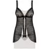 Комплект Obsessive 811-BAB-4 babydoll (Чорний-екрі, S/M)