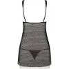 Комплект Obsessive 811-BAB-4 babydoll (Чорний-екрі, S/M)