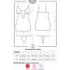 Комплект Obsessive 811-CHE-1 chemise (Чорний-екрі, S/M)